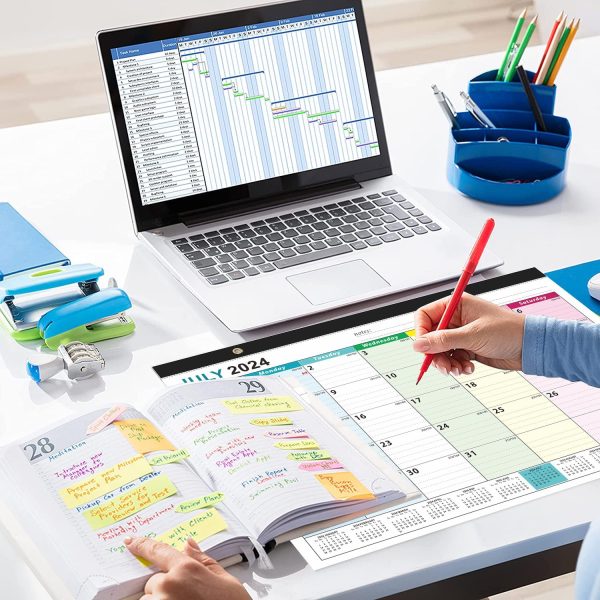 Desk Calendar 2024-2025, AgePlace Wall Calendar Covers July 2024 to December 2025, Large Size 17" x 12", Includes Holiday and Vacation Reminders(OSFG)… - Image 5