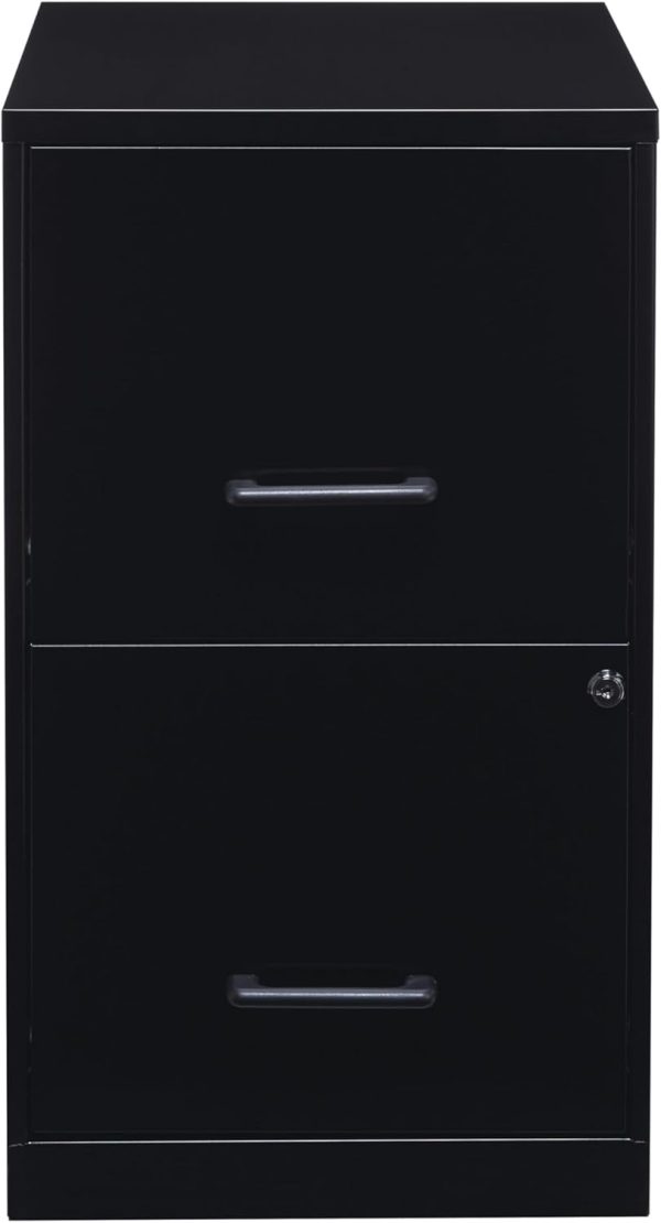 Lorell 14341 18 Deep 2-Drawer File Cabinet, Black - Image 2