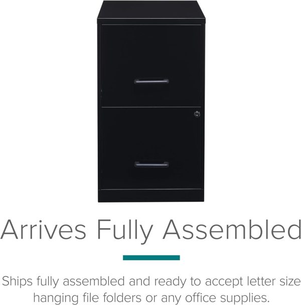Lorell 14341 18 Deep 2-Drawer File Cabinet, Black - Image 11