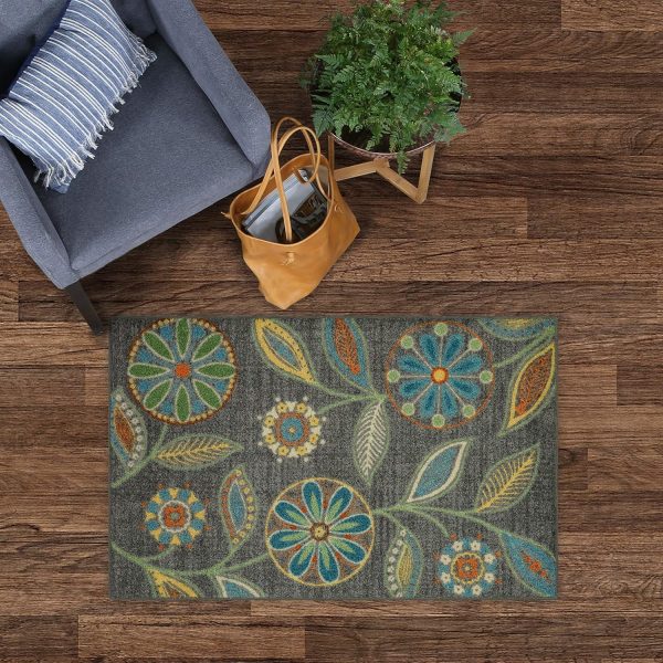 Maples Rugs Reggie Floral Kitchen Rugs Non Skid Accent Area Carpet [Made in USA], Multi, 2'6 x 3'10 - Image 5